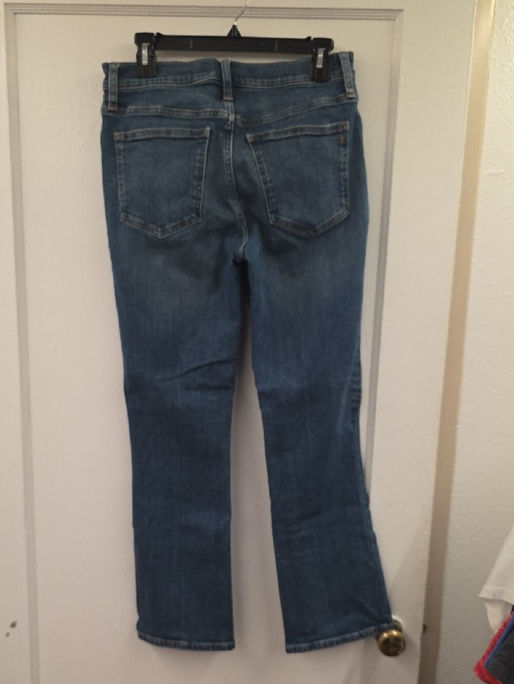 Madewell Mid-Rise Kick Out Jeans Size 28 Cropped Kick Flare Blue Denim - Picture 3 of 10